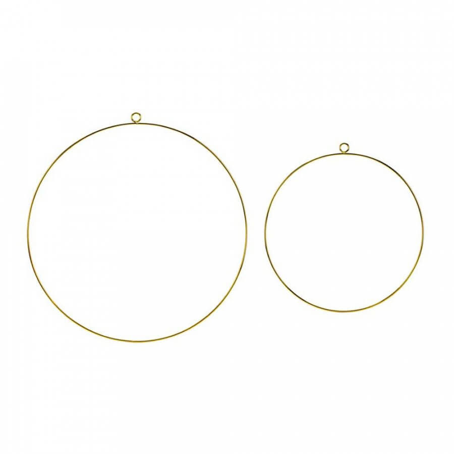 Click to view product details and reviews for Hanging Metal Gold Wire Circles Hoops Party Wedding Christmas Decorations X2.