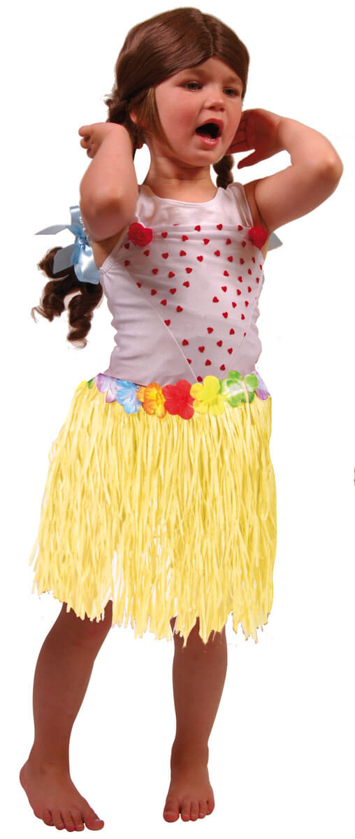 Hawaii Lei Skirt Yellow 30cm