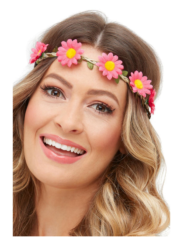 Click to view product details and reviews for Hawaiian Hippie Daisy Chain Headband Assorted Colours Pack Of 3 52016.