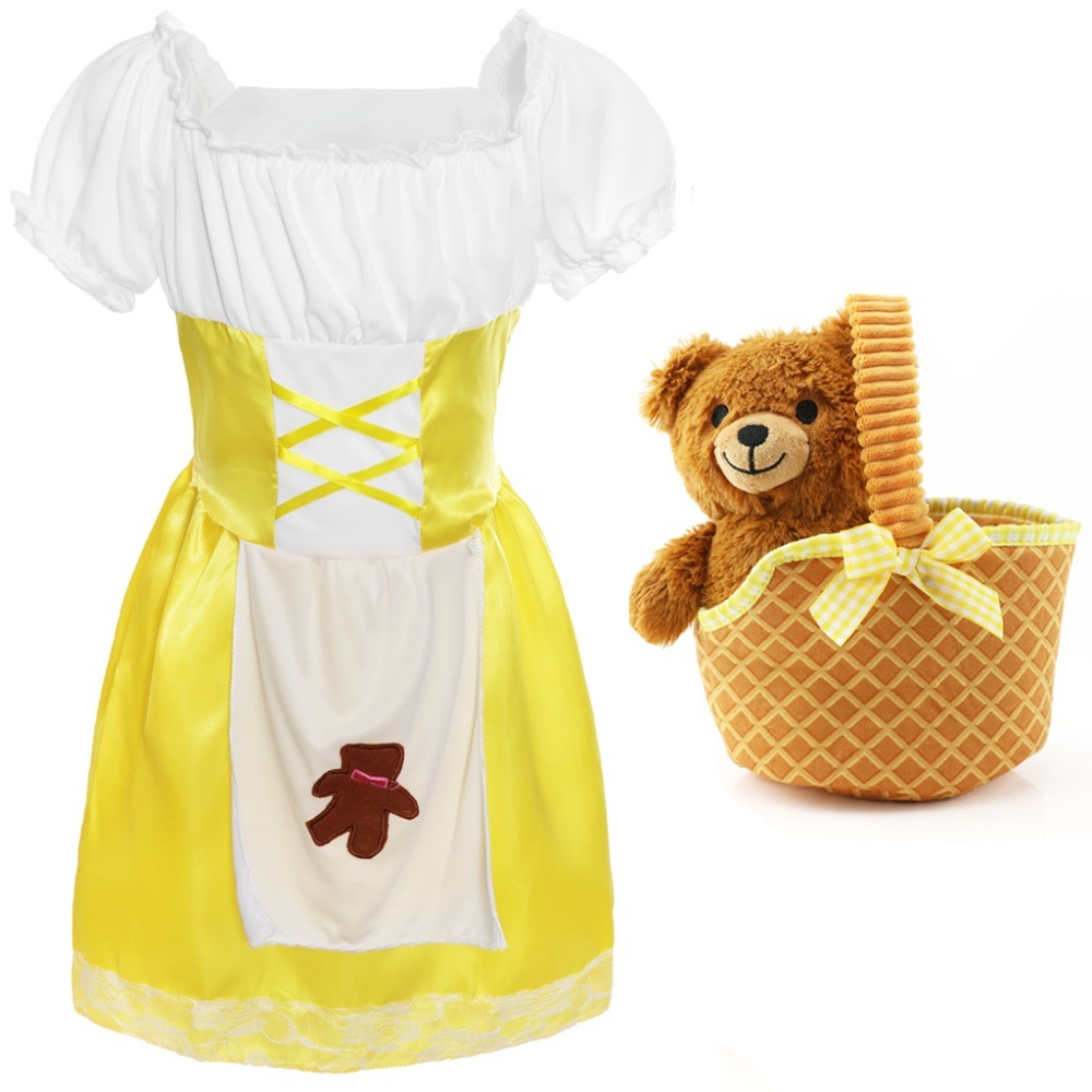 Click to view product details and reviews for Childs Goldilocks Costume 3 Pcs Dress Soft Basket Bear.