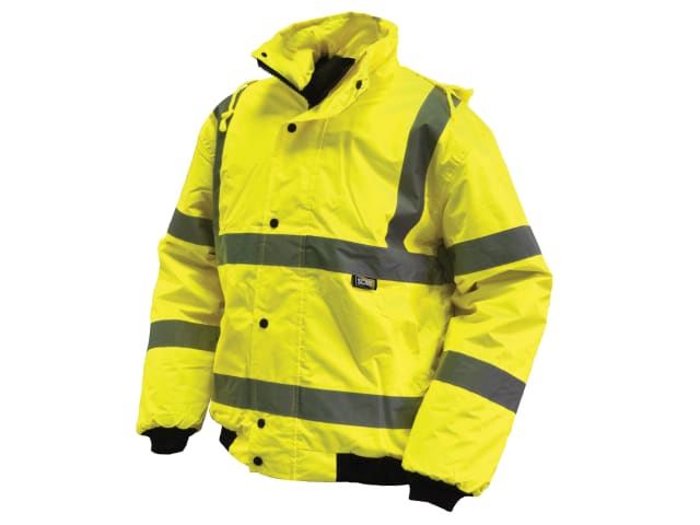 Click to view product details and reviews for Hi Vis Yellow Bomber Jacket Xxl 52in Scawwhvbjxxl.