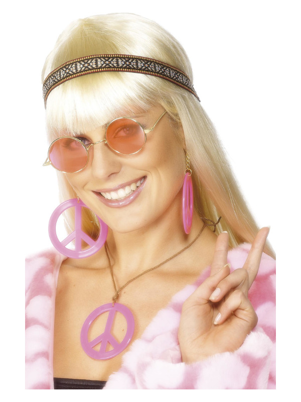 Click to view product details and reviews for Hippie Kit Pink With Headband Specs Jewellery.