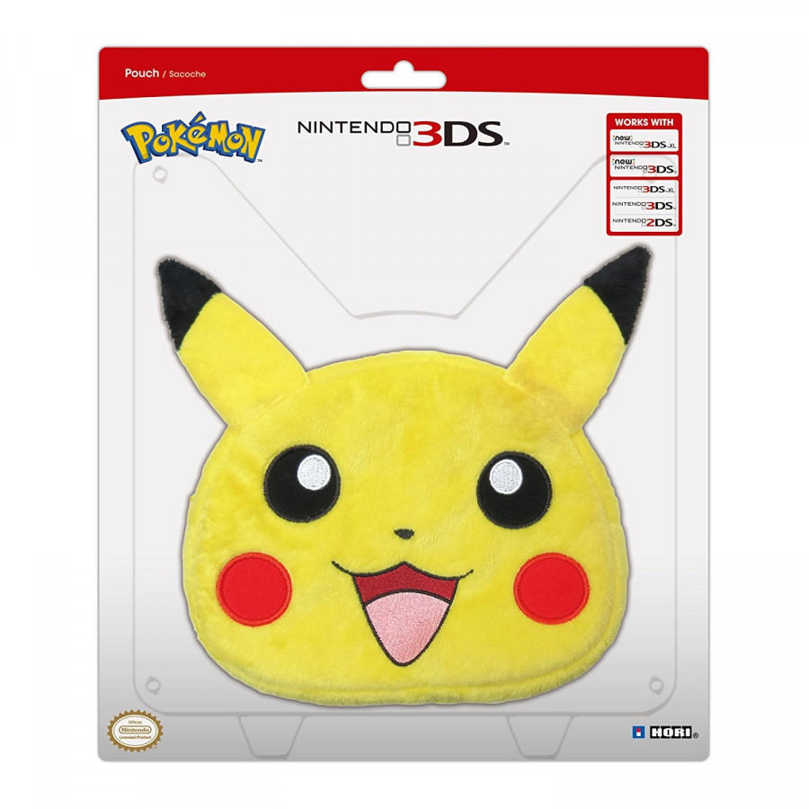 Hori Pikachu Plush Pouch - Case for Nintendo 3DS