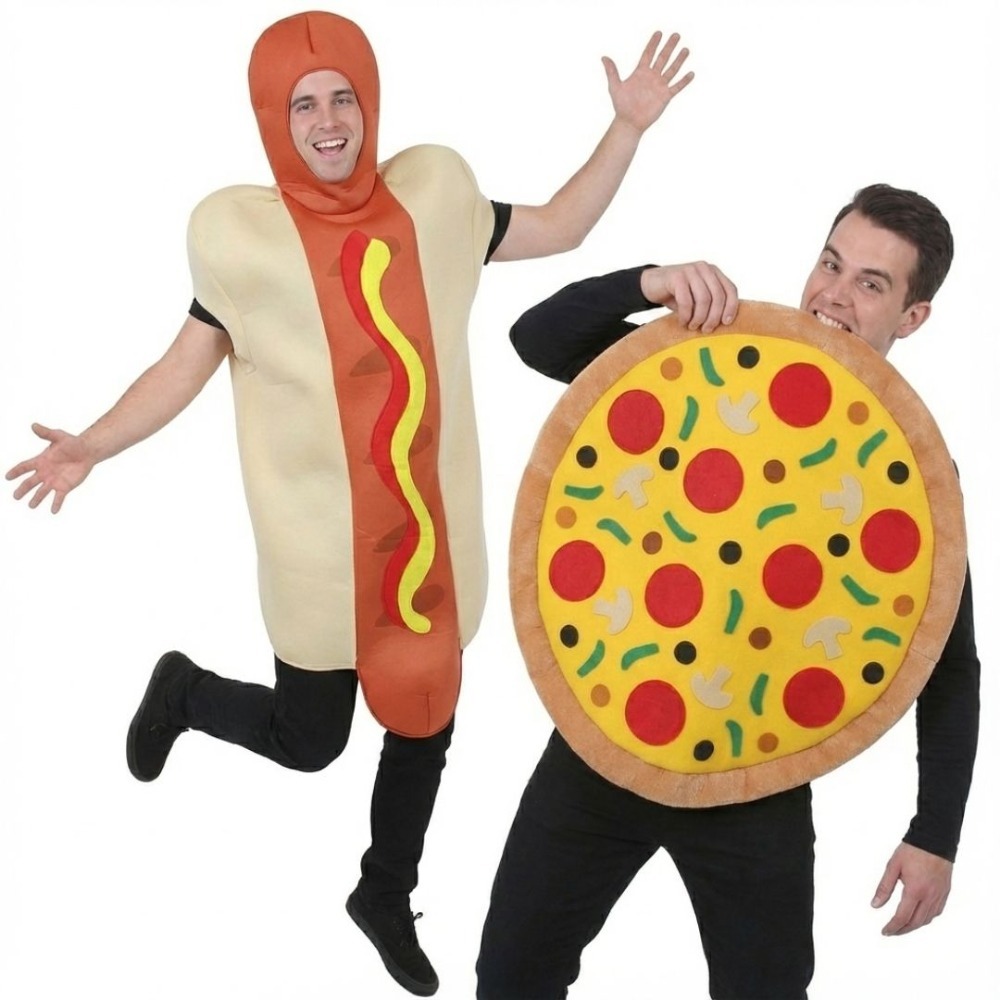 Click to view product details and reviews for Adults Hotdog Pizza Duo Costume Standard.