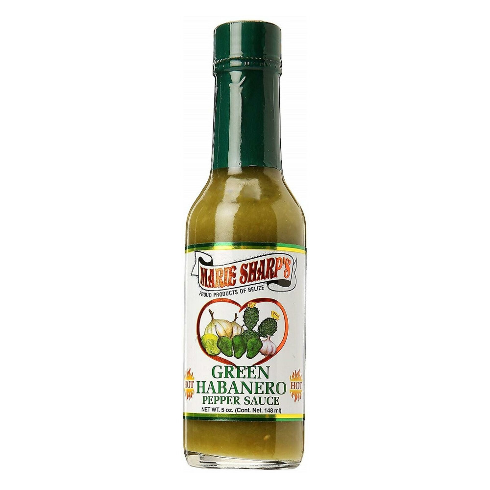 Hot Green Habanero Pepper Sauce Extra Spicy Chilli Condiment Marie Sharp's