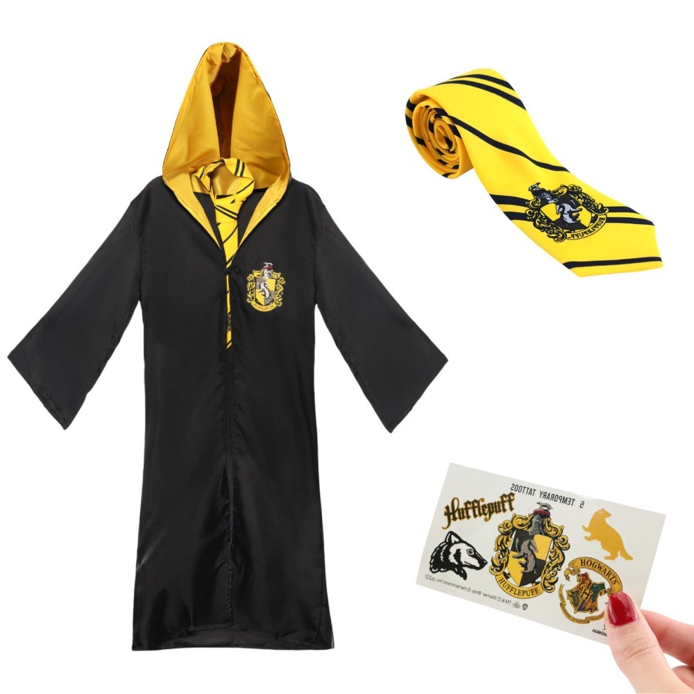 Click to view product details and reviews for Adults Harry Potter Costume Hufflepuff Cloak Tie Tattoos Large.