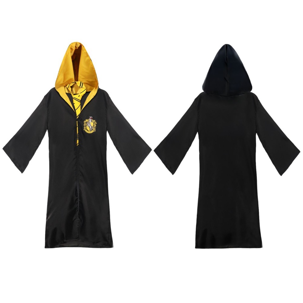 Adults Harry Potter Costume | Hufflepuff Cloak, Tie & Tattoos
