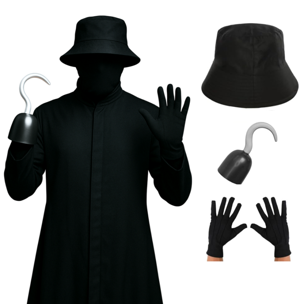 Click to view product details and reviews for Deluxe Hook Villain Costume Set 4 Pcs Duster Jacket Bucket Hat Gloves Hook Standard.