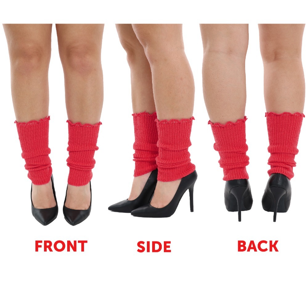 Red Nose Accessory Set - Nose, Bob Wig, Feather Boa, Fishnet Gloves, Tutu & Leg Warmers