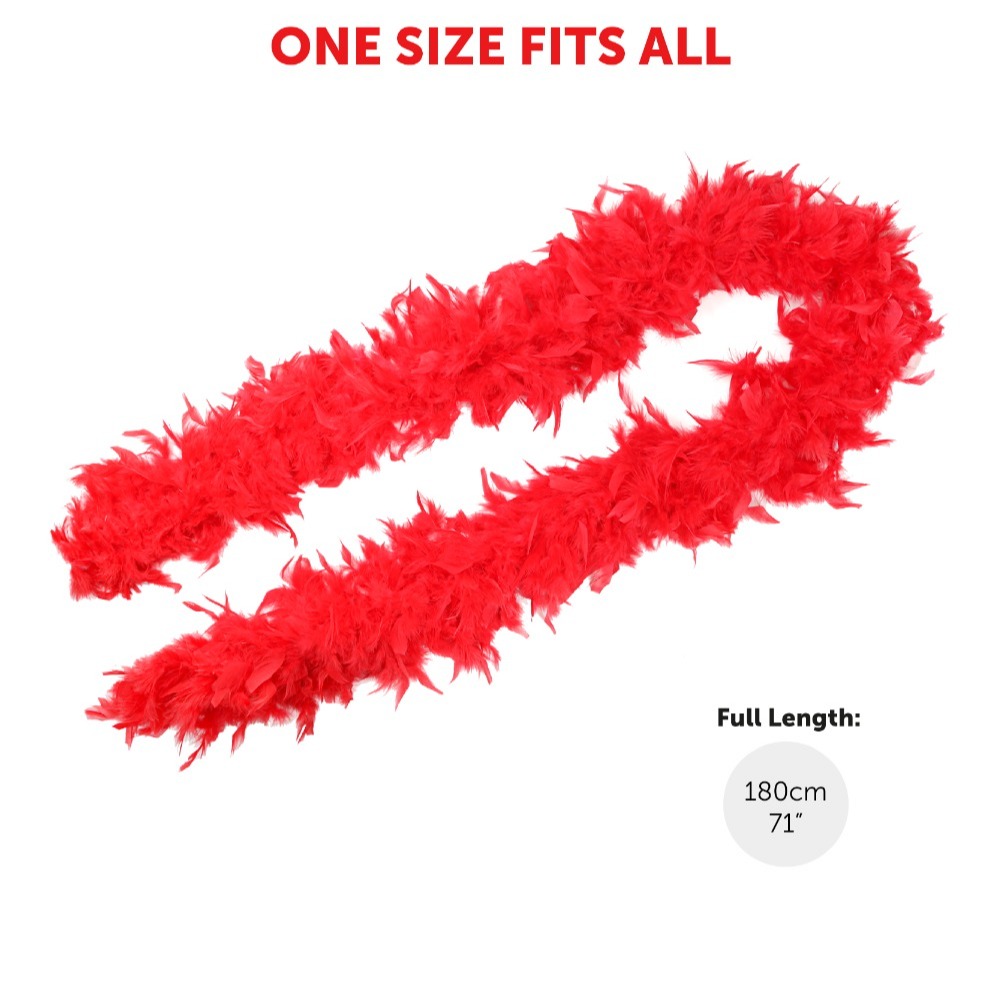 Red Nose Accessory Set - Nose, Bob Wig, Feather Boa, Fishnet Gloves, Tutu & Leg Warmers