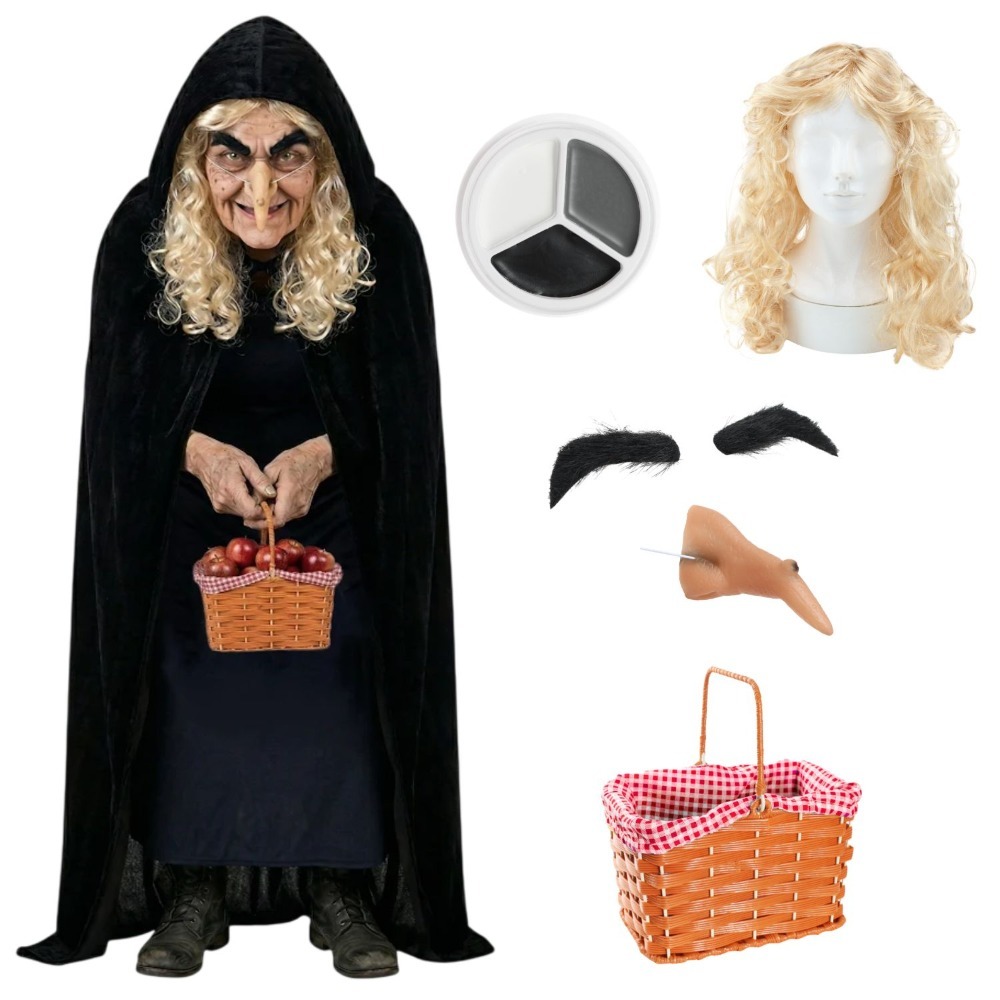 Click to view product details and reviews for Adults Evil Apple Hag Costume 6 Pcs Cape Wig Eyebrows Nose Basket Face Paint. Click to view product details and reviews for Adults Evil Apple Hag Costume 6 Pcs Cape Wig Eyebrows Nose Basket Face Paint.