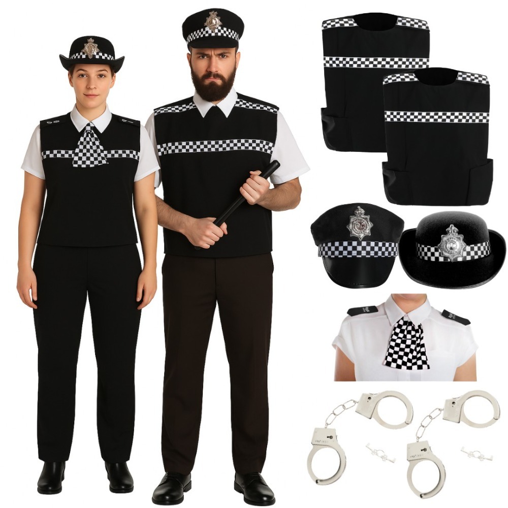 Click to view product details and reviews for Adults Couples Police Costume 7 Pcs Standard Standard.