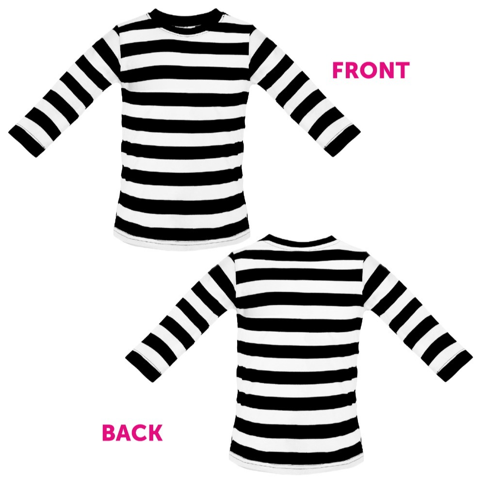 Ladie's Storybook Burglar Costume - Long Sleeve Top, Bowler Hat, Wig, Mask, Gloves & Swag Bag