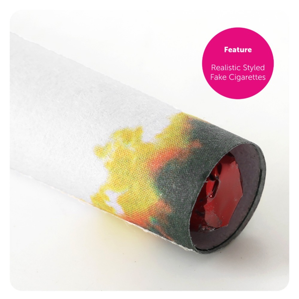 Evil Dog Lady Accessory Set - Crimped Wig, Red Gloves & Fake Cigarettes