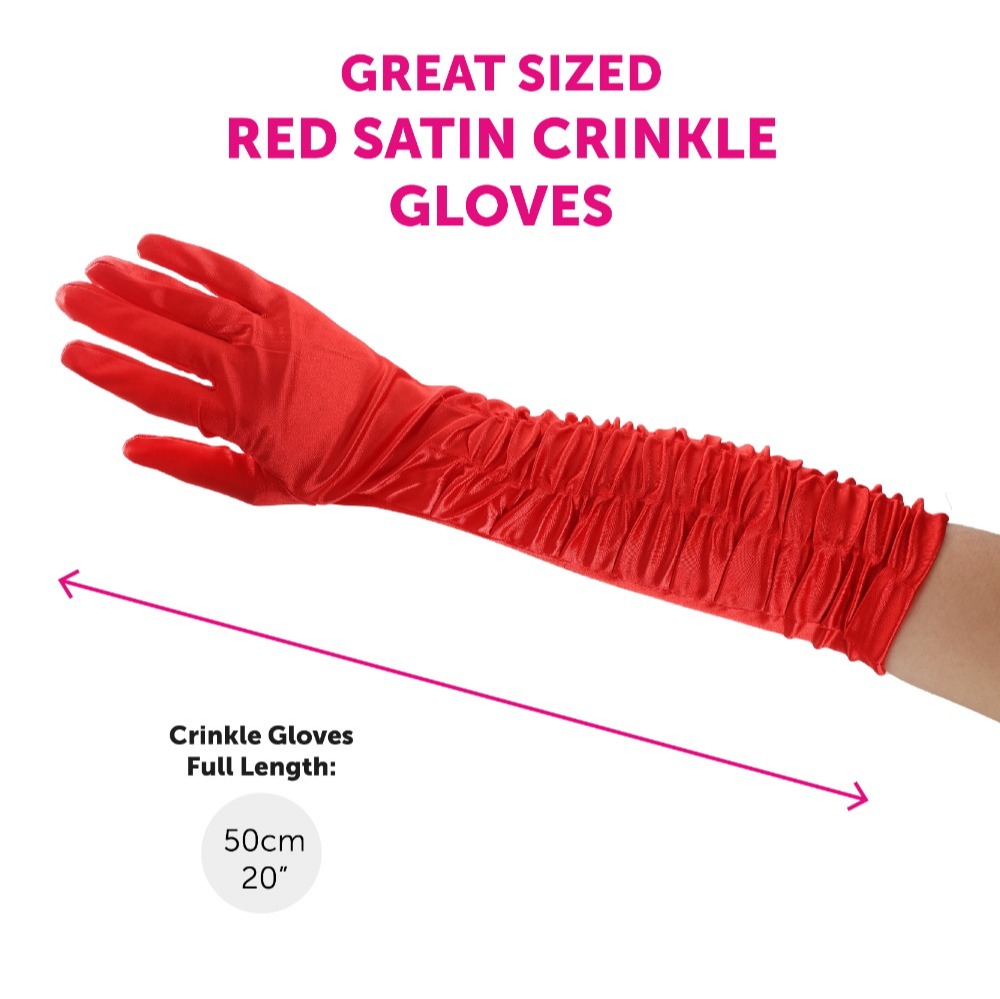 Evil Dog Lady Accessory Set - Crimped Wig, Red Gloves & Fake Cigarettes