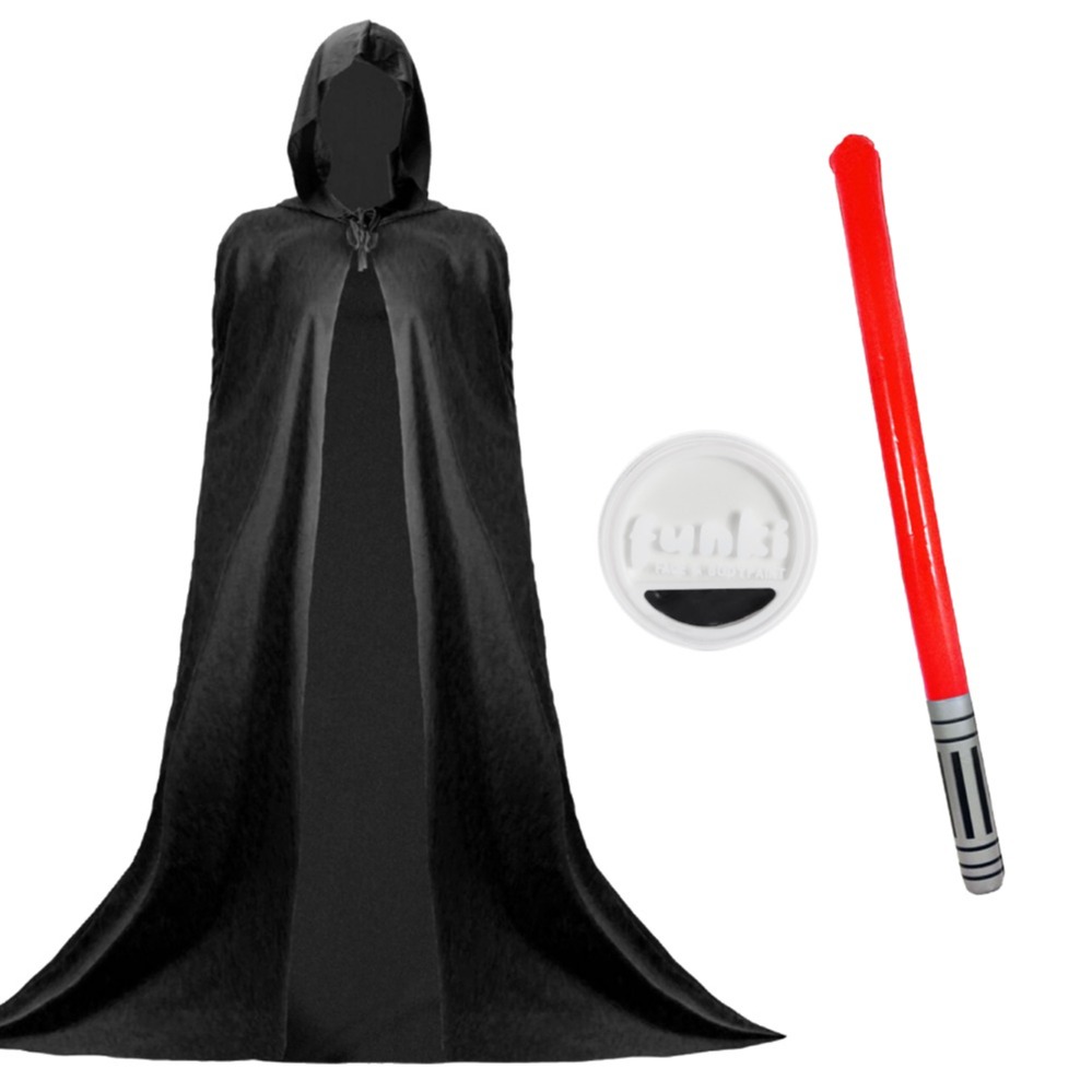 Click to view product details and reviews for Adults Dark Emperor Costume 3 Pcs Cape Face Paint Inflatable Saber.