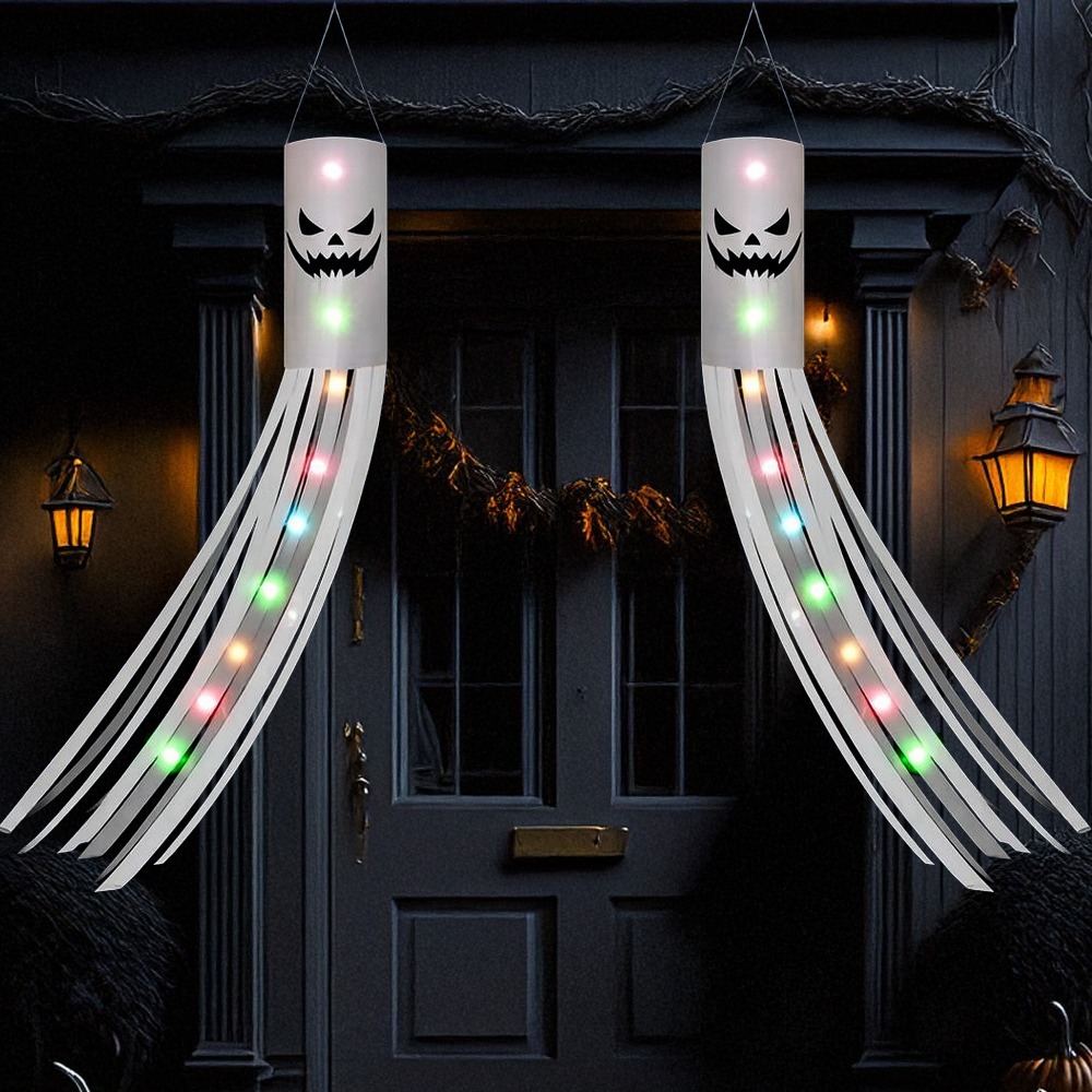 Pack of 2 Halloween Ghost Windsocks