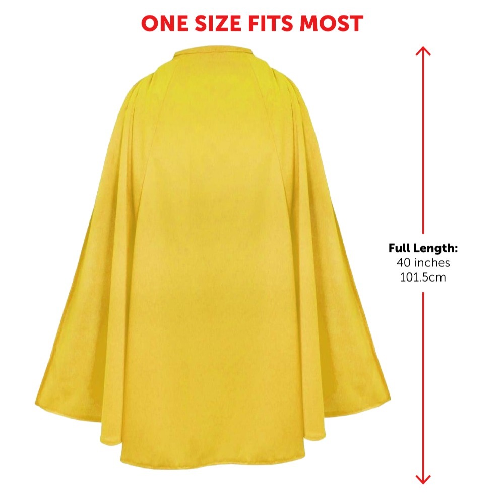 Adults Burger Burglar Costume | 6 Pcs | Striped Top, Eye Mask, Hat, Tie, Wig & Yellow Cape