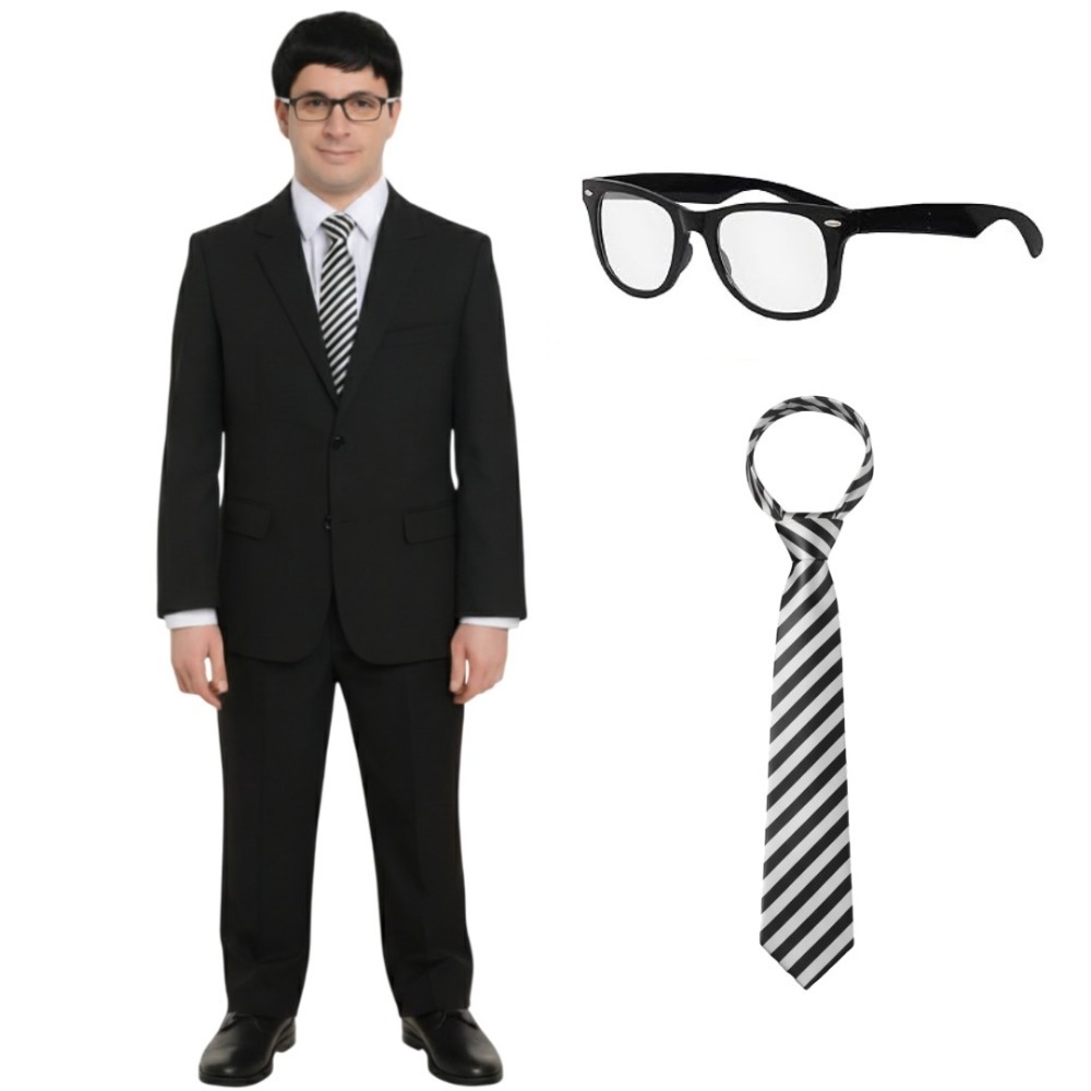 Click to view product details and reviews for Adults Will Costume Set 3 Pcs Suit Glasses Black Tie Large. Click to view product details and reviews for Adults Will Costume Set 3 Pcs Suit Glasses Black Tie Large.