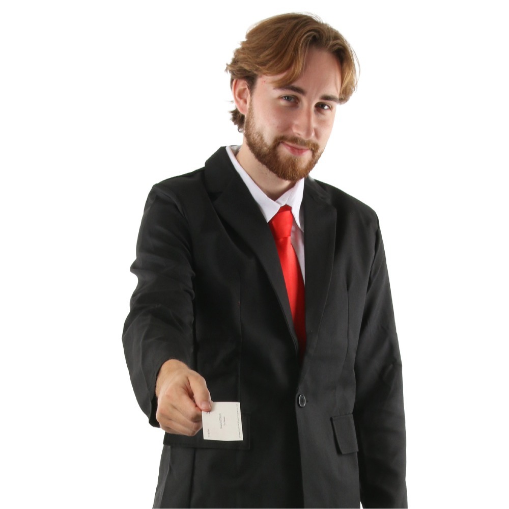 Patrick Bateman Accessory Set | Wig, Knife, Red Tie, Blood & Business Card