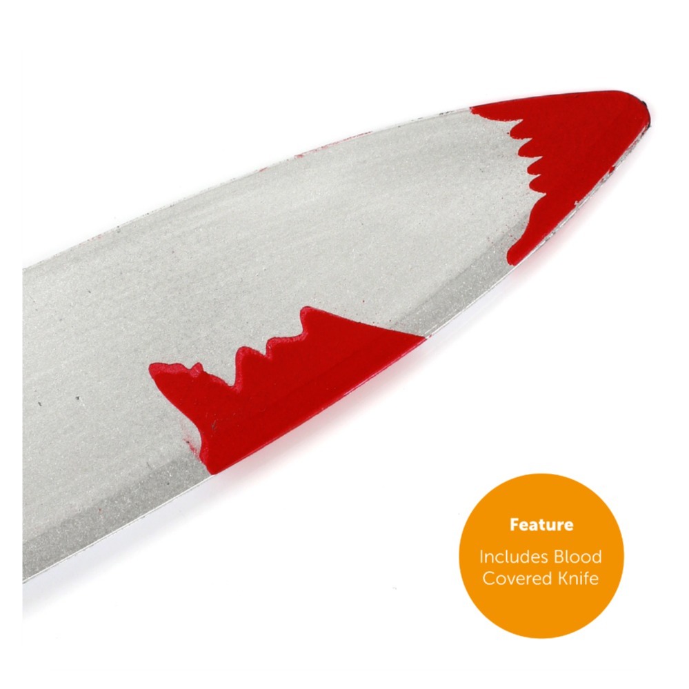 Adults Patrick Bateman Costume | 5 Pcs | Suit, Knife, Red Tie, Blood & Business Card