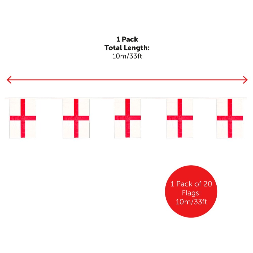 England St George's Cross Flag & Bunting Set
