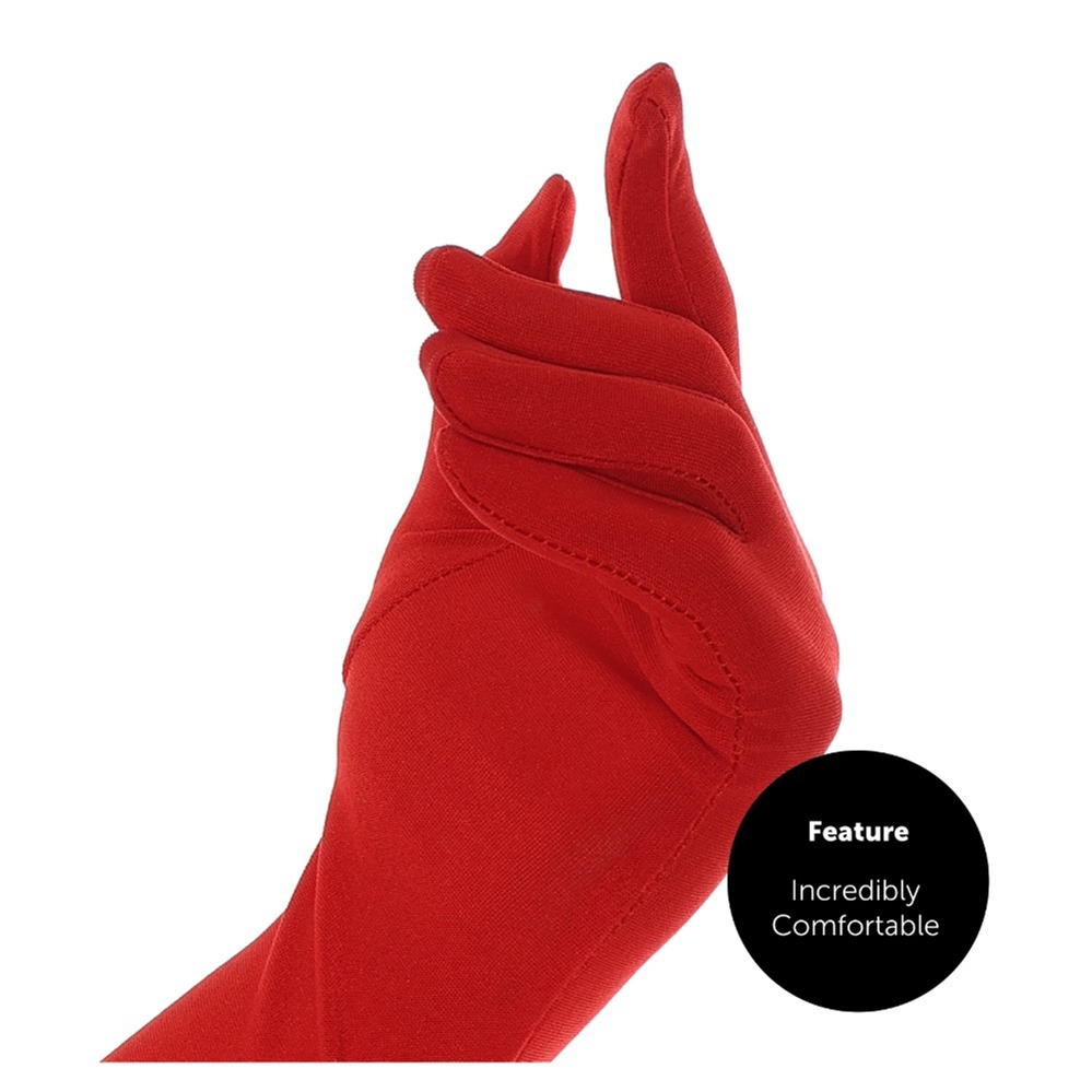 Long Red Gloves - Spandex