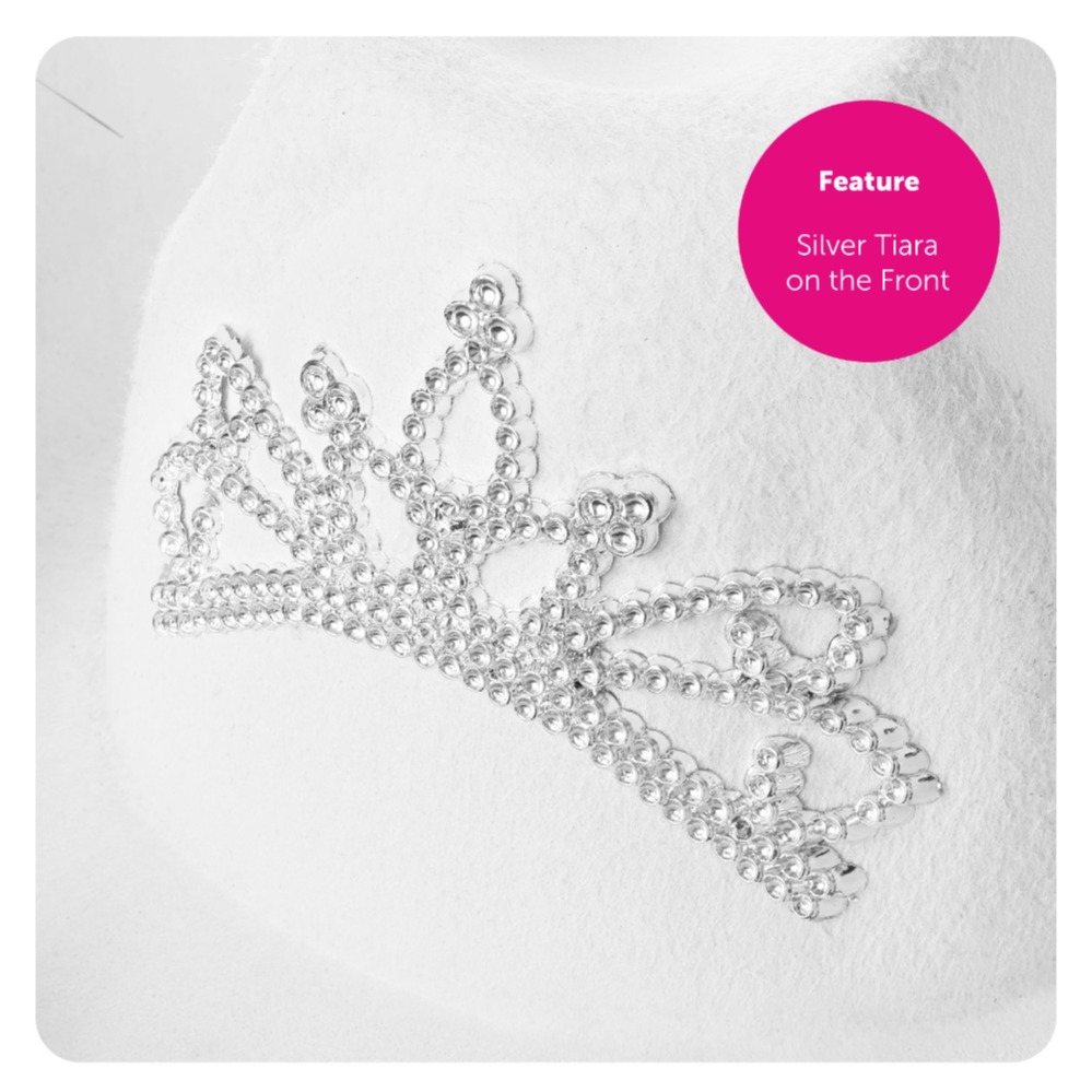 White Tiara Cowgirl Hat with Marabou Trim