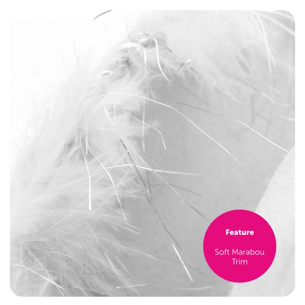 White Tiara Cowgirl Hat with Marabou Trim