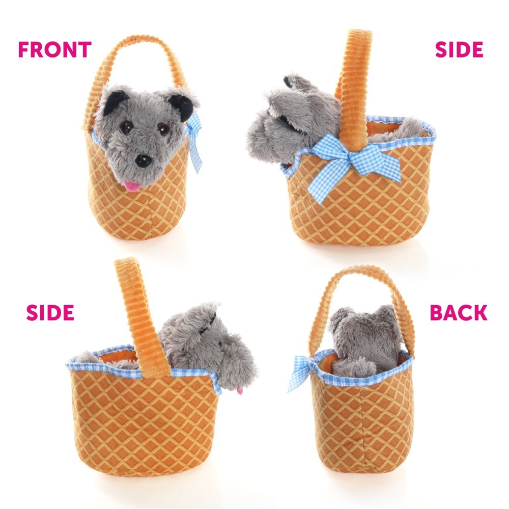 Soft Gingham Basket & Toto Dog Toy Set