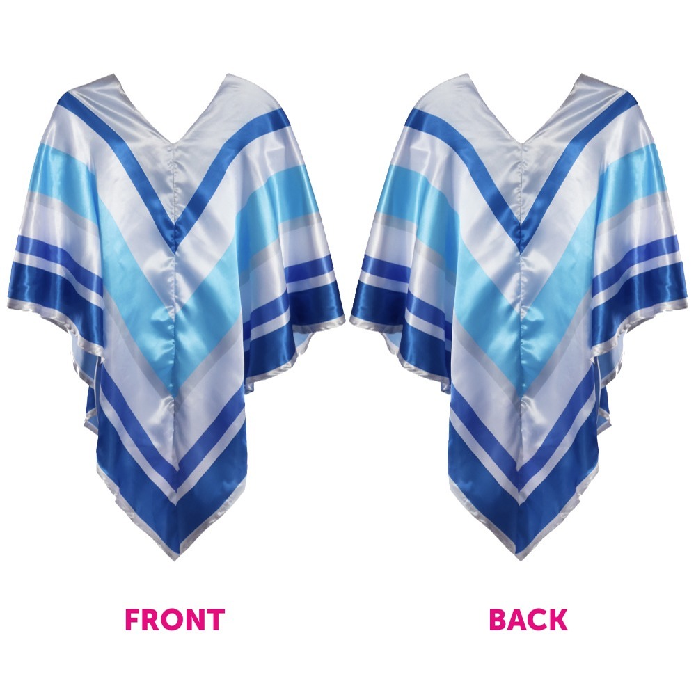 70's Pop Poncho with Auburn Flick Wig