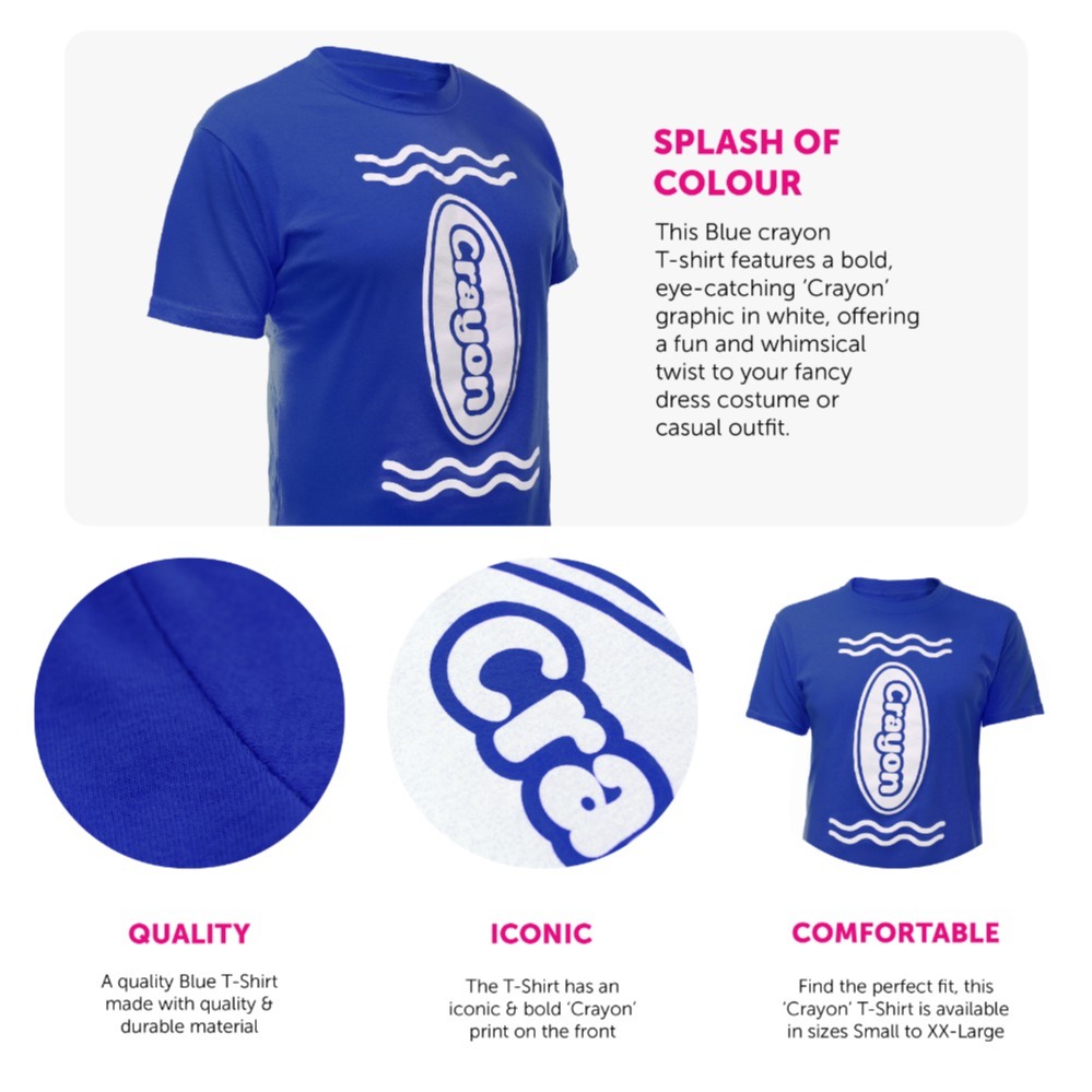 Royal Blue Crayon T-Shirt