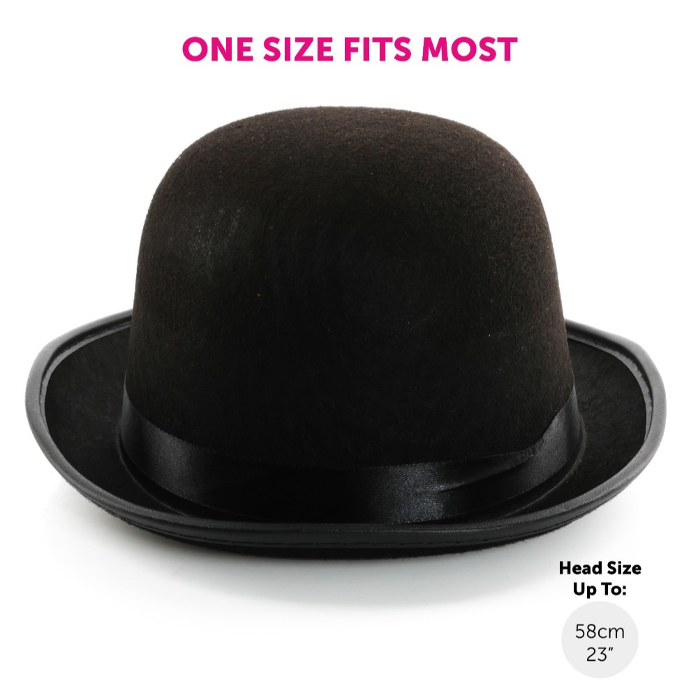 Ladies Magical Nanny Costume - with Plain Bowler Hat