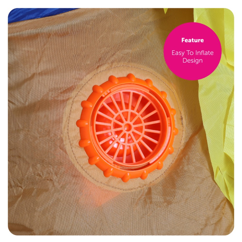 Adults Green & Yellow Jockey Costume - with Inflatable Horse & Clear Goggles