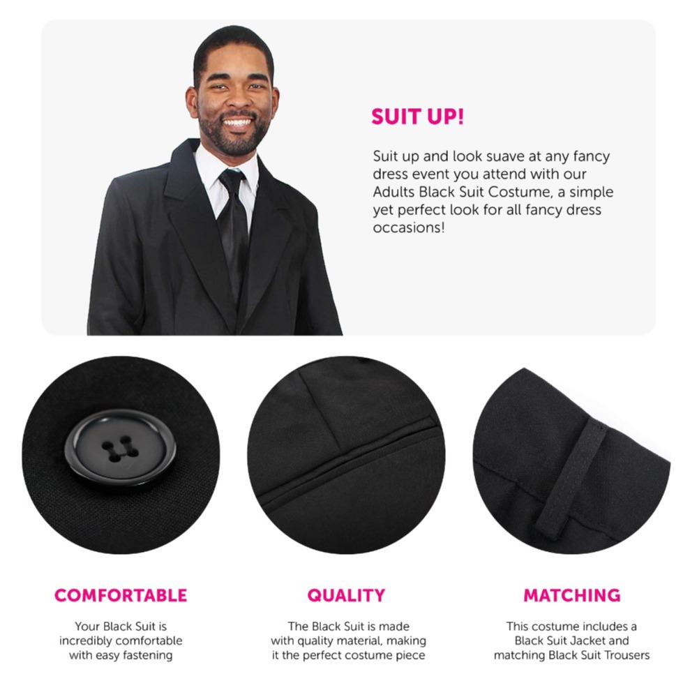 Deluxe Adults Secret Agent Super Spy Fancy Dress Costume