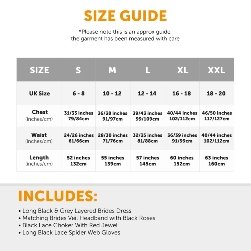 Halloween Corpse Bride of Darkness with Gloves