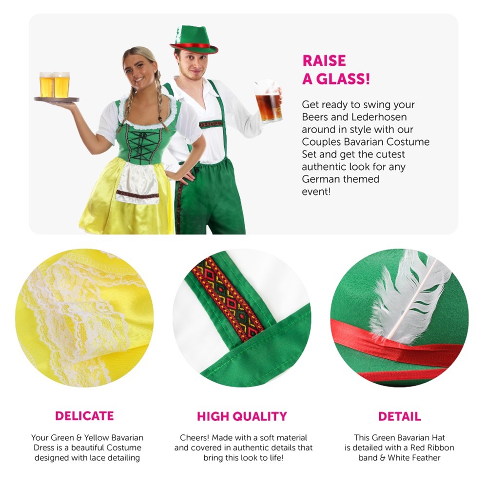Couples Bavarian Costume Set