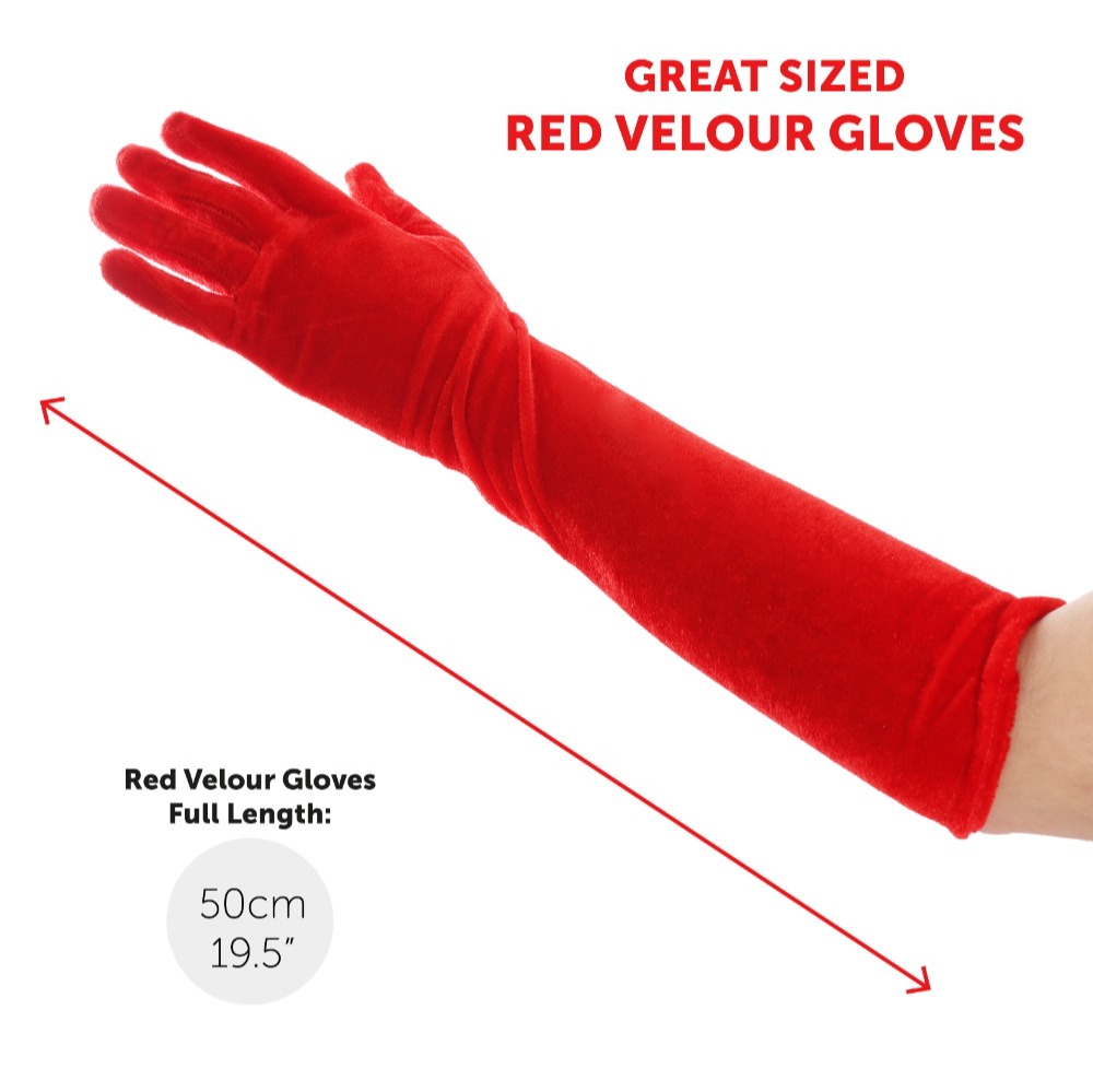 Ladies Red Riding Hood Set - Hooded Cape, Soft Basket with Wolf & Gloves