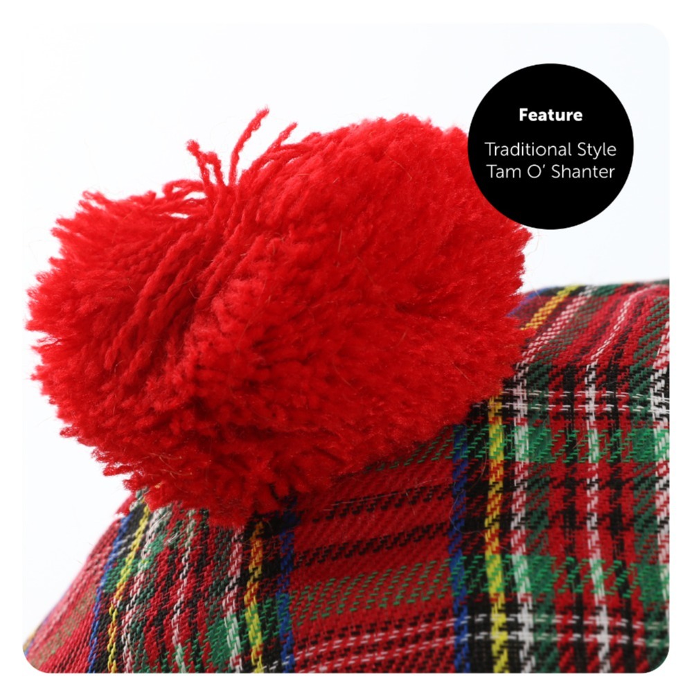 St Andrews Day Scottish Accessory Set Burns Night - Flag Cape, Tam o Shanter & Inflatable Sword and Sheild