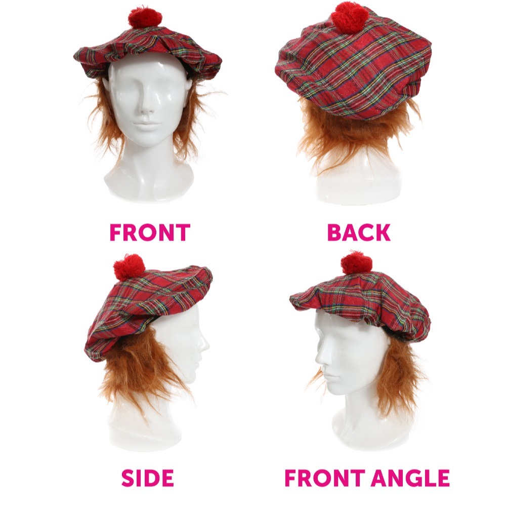 St Andrews Day Scottish Accessory Set Burns Night - Flag Cape, Tam o Shanter & Inflatable Sword and Sheild