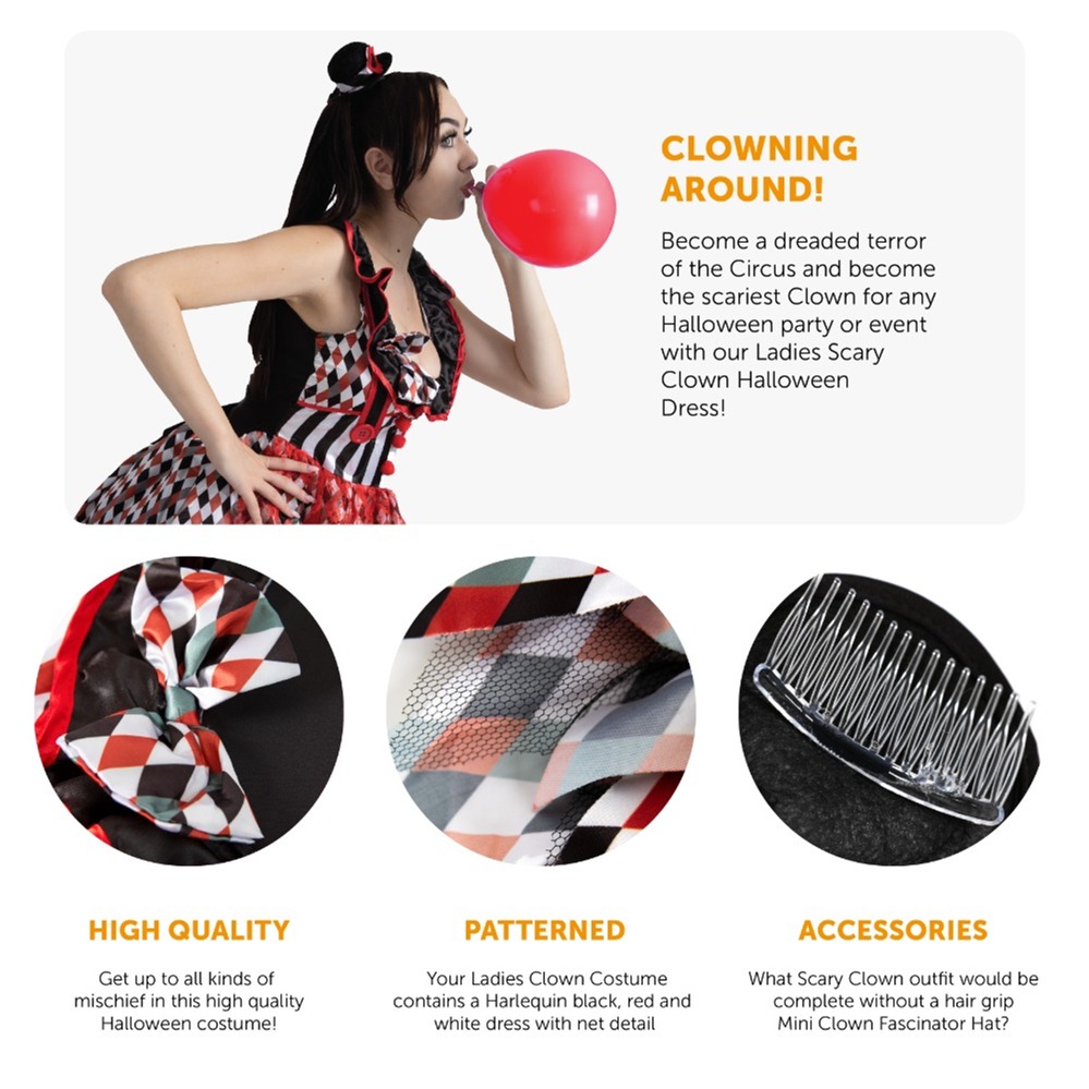 Ladies Killer Clown Costume