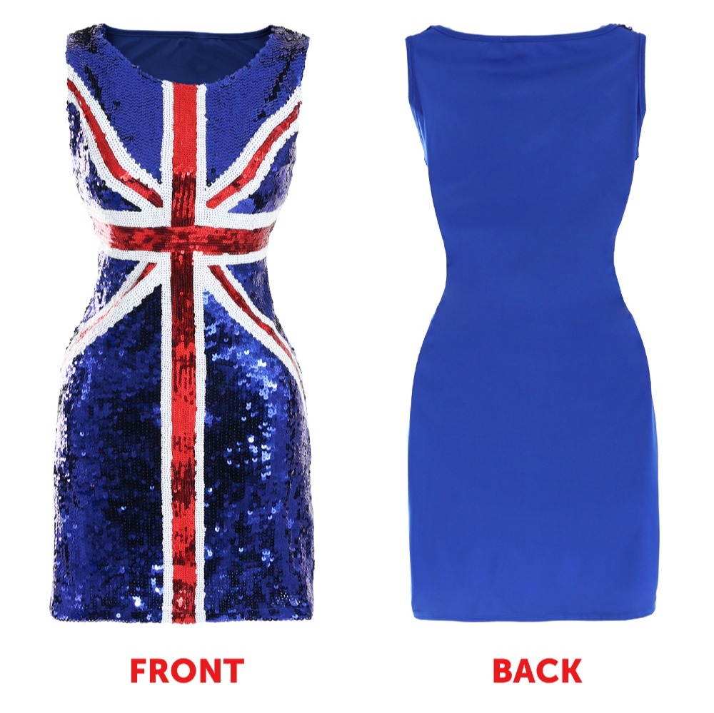Sequin Union Jack Dress