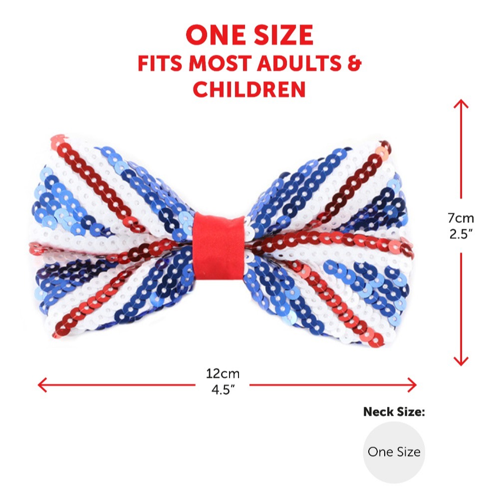 Union Jack Sequin Bowtie