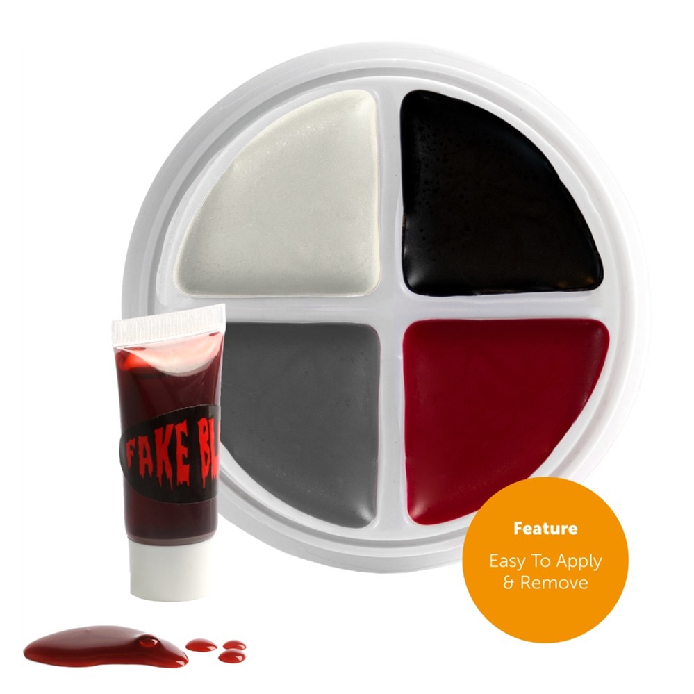 Ladies Zombie Schoolgirl Halloween Costume With Facepaint & Blood