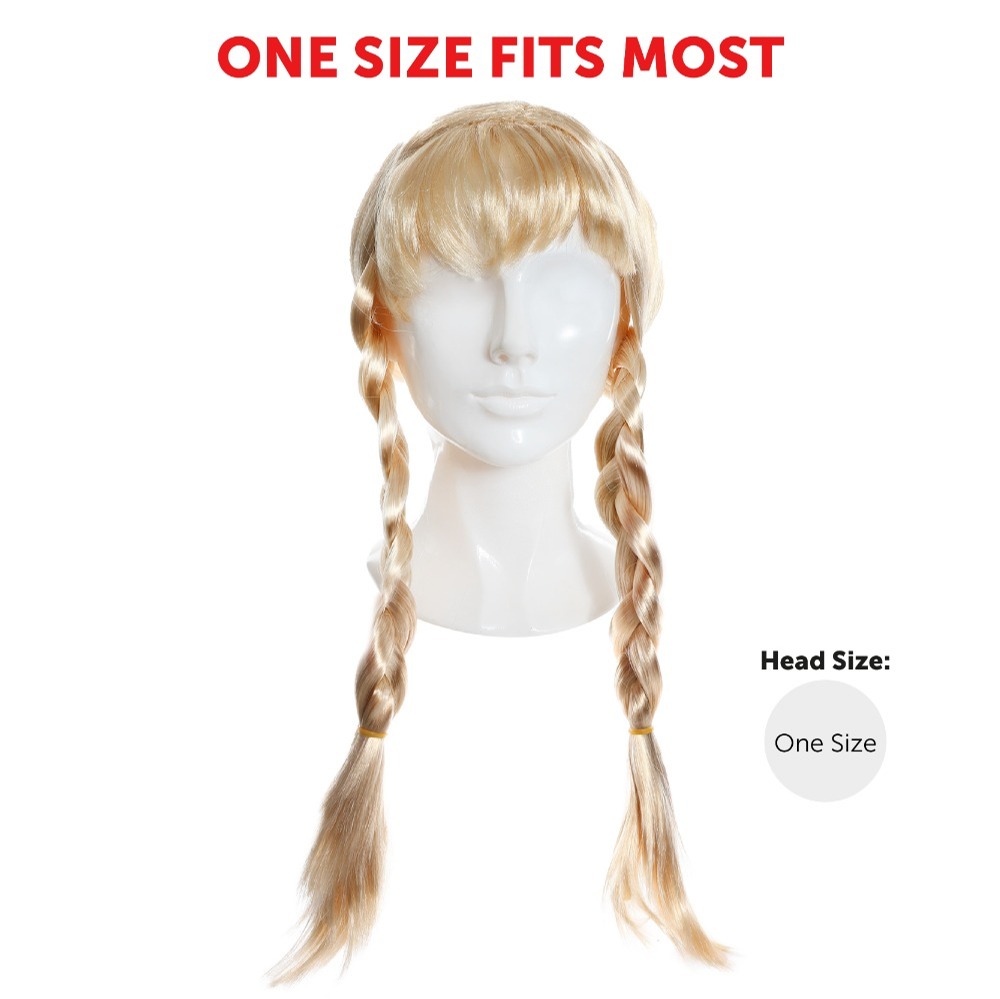 Ladies Red & Brown Bavarian Dress with Stockings & Plaits