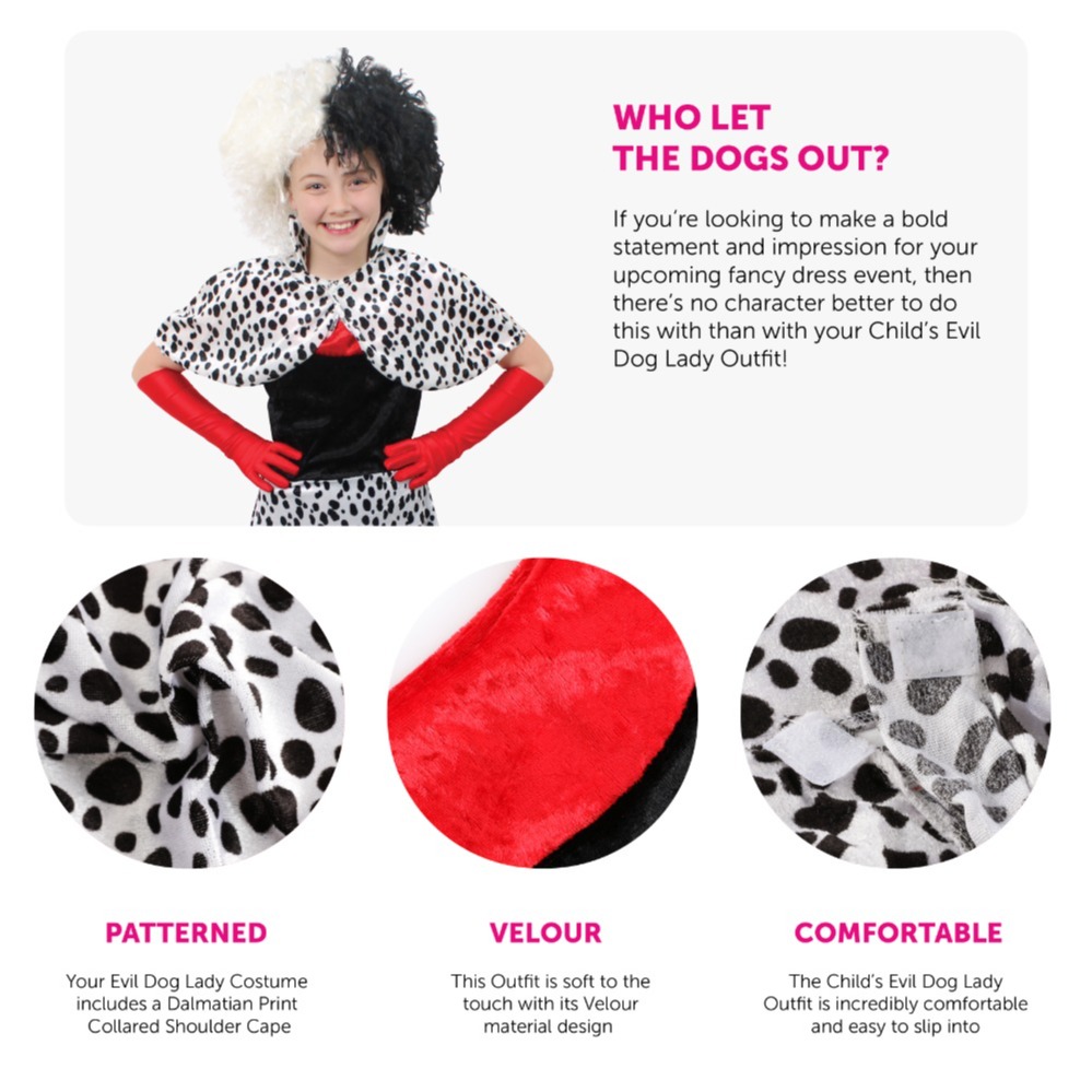Child's Evil Dog Lady Costume - Gloves