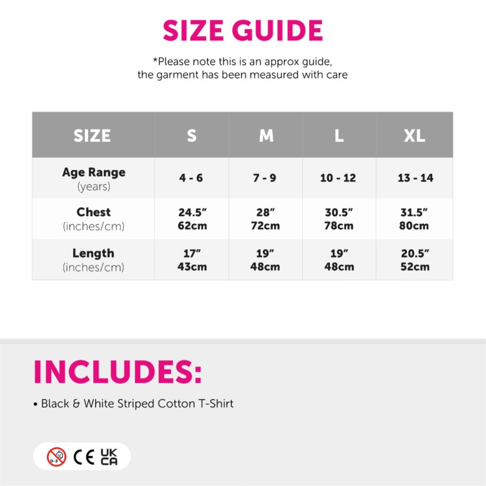 Childs Black and White Striped Short Sleeve Top