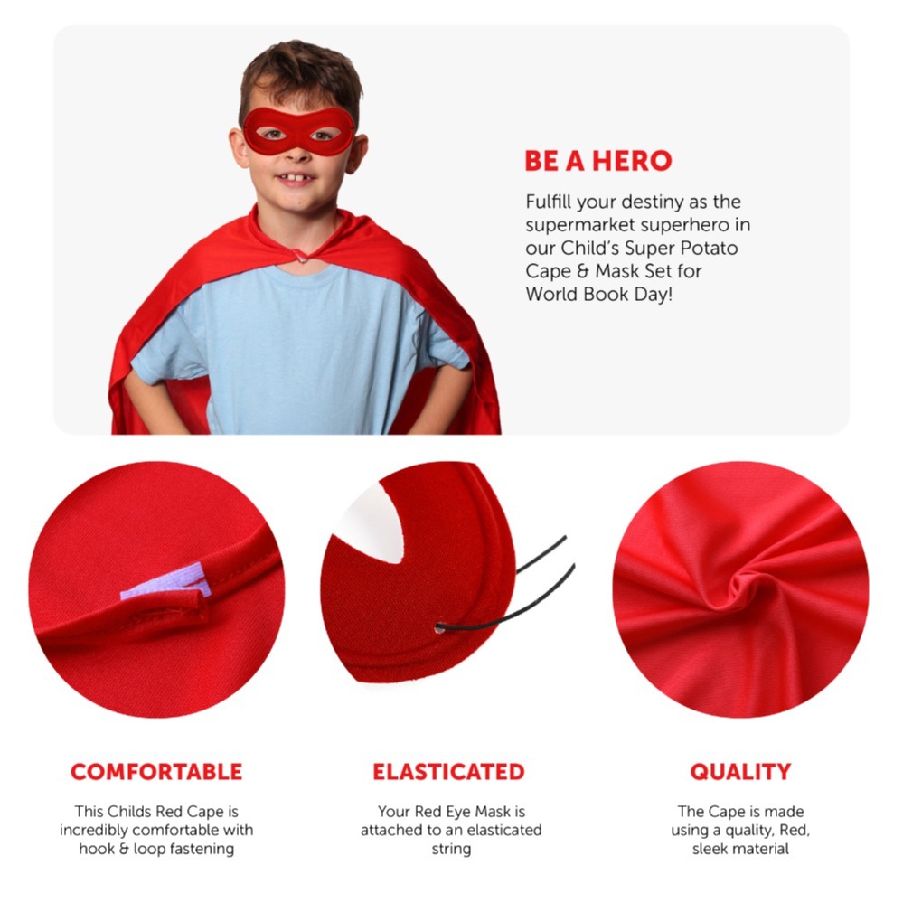 Child's Super Potato Costume Hero Set - Red Mask