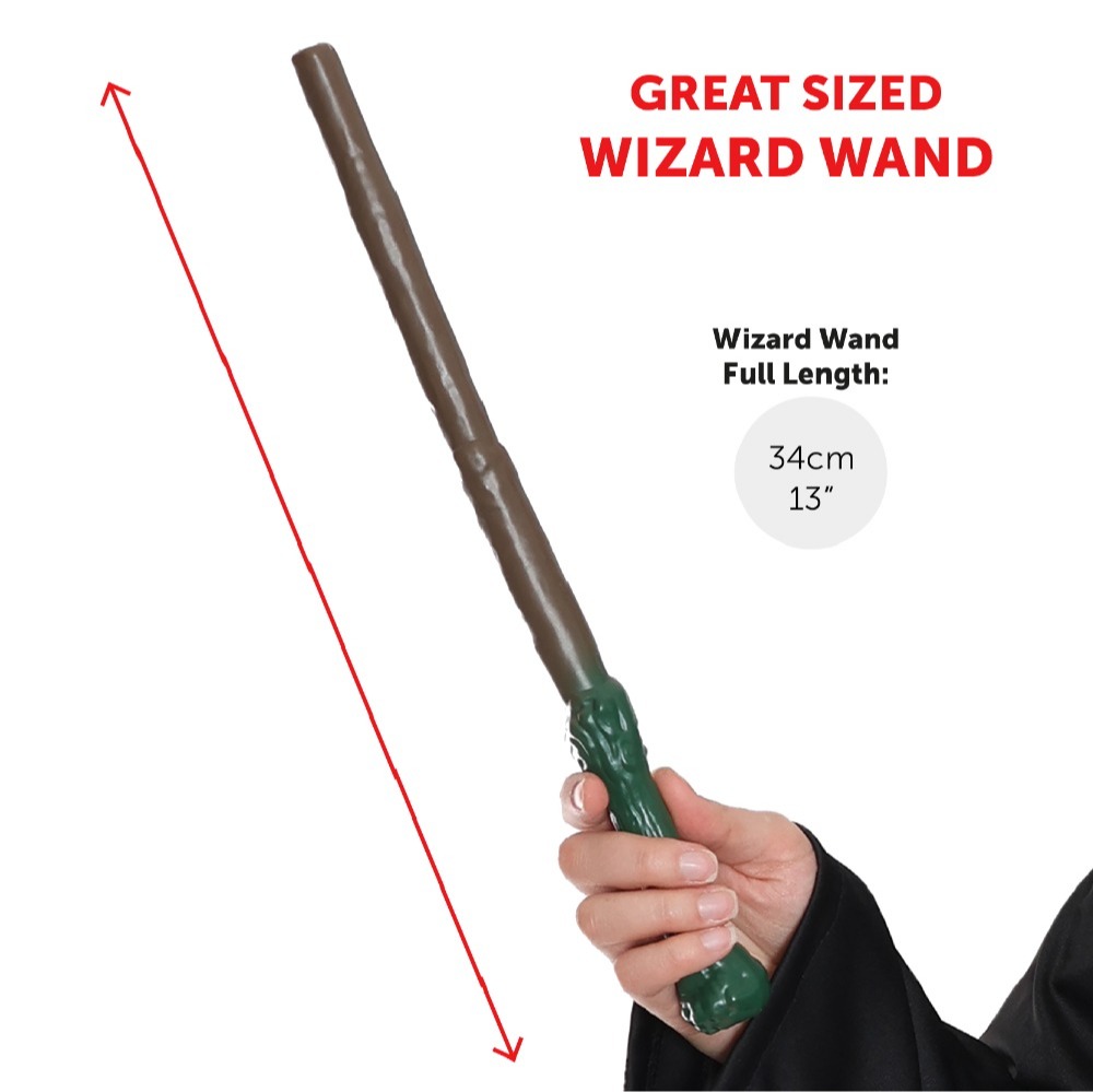 Girls School Witch Costume - Wand & Tights