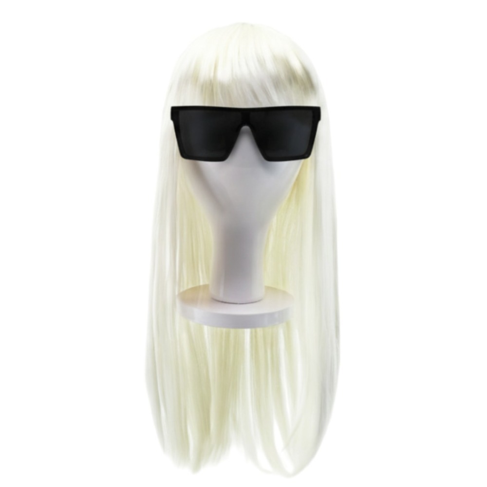 Click to view product details and reviews for Adults Gaga Accessory Set 2 Pcs Blonde Fringe Wig Sunglasses.